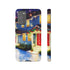 Festive Christmas Decorations on a Row of Townhomes - Impact Resistant Phone Case Samsung Galaxy S20 FE Matte